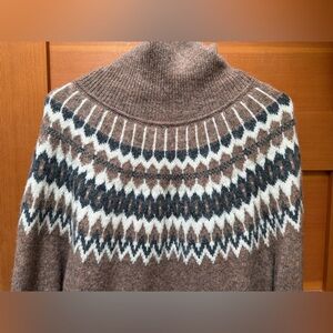 NEW GAP Fair Isle turtleneck mini sweater dress *TALL* medium